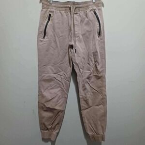 Under Armour‎ Mens Fitted Jogger Pants Black Zip Pockets Large Casual